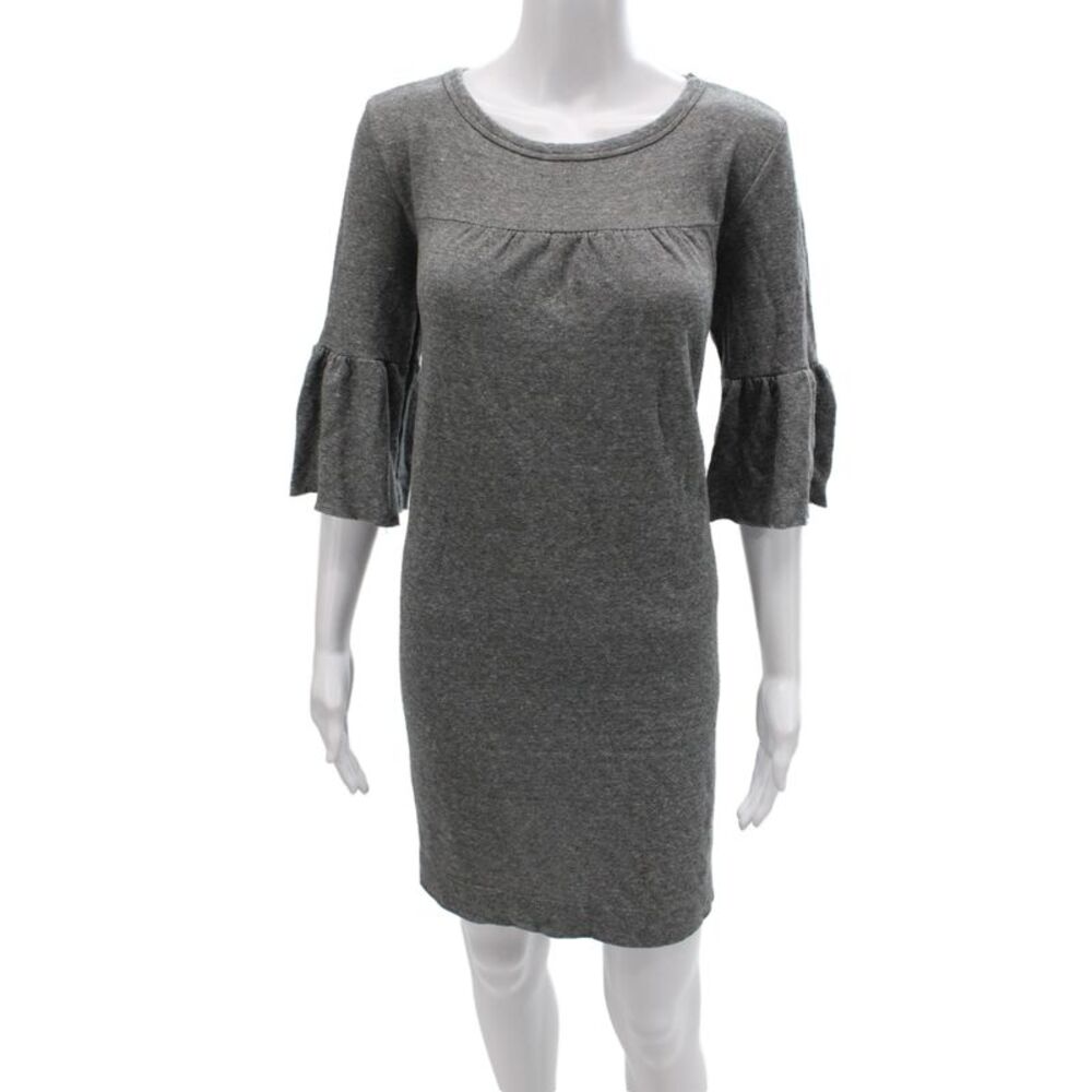 Current/Elliott Women T-Shirt Dress Gray 3/4 Sleeve Knee Length Size 1